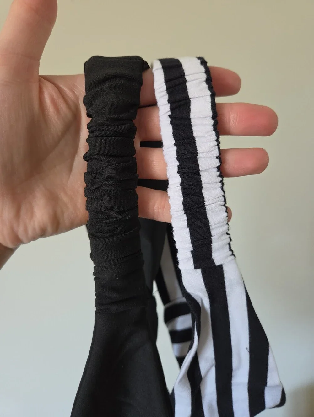 NWT Lele Sadoughi Set of 2 Betty Headbands Black & White Bow Stretch